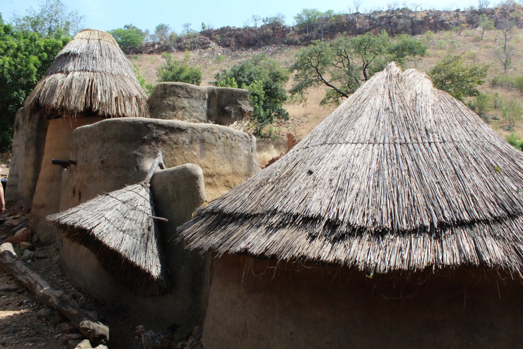 This picture shows a traditional house in the Tata Somba region