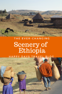 Did you ever wonder what Ethiopia looks like? This article describes how the scenery changes as you travel through this incredible country. From the lush mountains to the dusty plateaus. From busy cities to rural villages. #Africa #Ethiopia #travel 